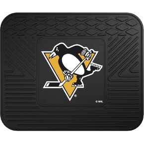 FANMATS 10435 Pittsburgh Penguins 2-Piece Heavy Duty Vinyl Car Mat Set, Front Row Floor Mats, All Weather Protection, Universal Fit, Deep Resevoir Design