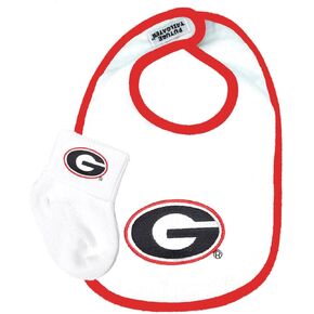 Georgia Bulldogs Baby Bib and Socks Set
