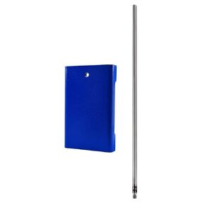 Rectangular Retort Base & Rod Set - 10"x6.25" Base, 23.6" Rod - Steel - 12mm Diameter Rod - Eisco Labs