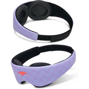 Manta Kids Sleep Mask - Comfy & Cute Blackout Sleeping Mask for Kids with Adjustable Eye Cups, Soft & Breathable Machine Washable Kids Eye Mask for Kids Girls, Boys, Toddler Aged 6+ (Arctic Blue)