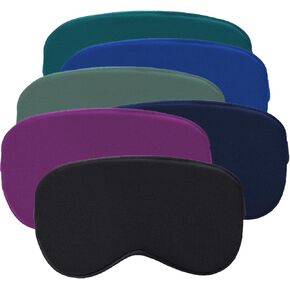 Sleep Mask, Silk Eye Mask for Sleeping, Eye Cover for Women Men, Side Sleeper blindfold with Adjustable Straps, Travel Eyeshade, 6 Pack
