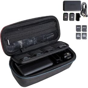 XBERSTAR Hard Case Compatible with DJI Mic Wireless Kit Storage Carry Case for DJI Microphone Traveling (Black)
