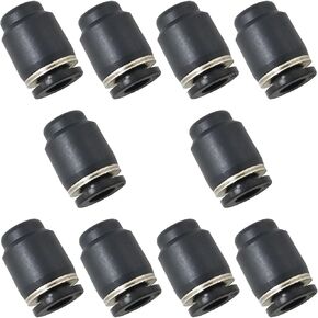 10pcs Push-in Connect Tubing Pneumatic Cap 1/4" Tube OD Cap Plug Fitting Air Line Fittings for Pneumatic System Pipeline Connection