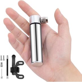 Portable Mini Bicycle Pump, Aluminium Bicycle Air Pump, Easy Inflatable, Ball Basketball Pump, 120 PSI High Pressure Air Pump, Road Pump for Road Bike, Mountain Bikes and Balls