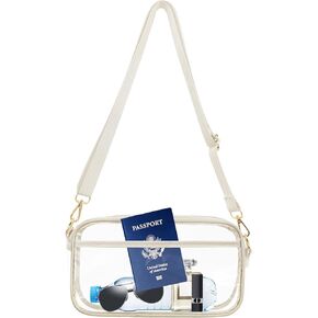 VOROLO Clear Crossbody Bag Stadium Approved See Through Purse Handbag,Small See Through Purse Handbag
