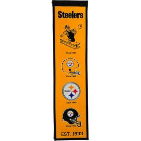 Winning Streak Sports NFL Pittsburgh Steelers Fan Favorite Banner - Vintage Pittsburgh Steelers Wall Decor