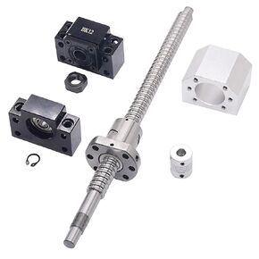 250mm SFU1605 Ball Screw Set, RM1605 Ball Screw with Metal Ball Screw Nut and Set BK/BF12 for CNC Machine,Diameter 16mm,5mm Lead (Diameter 16mm, 250mm)