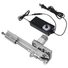 CNCTOPBAOS Reciprocating Linear Actuator Stroke 6 Inch 1.18"-6",Adjustable Telescopic Rocker Arm Mechanism Gear Motor DC24V Speed Regulation Adapter 120RPM 3-15CM