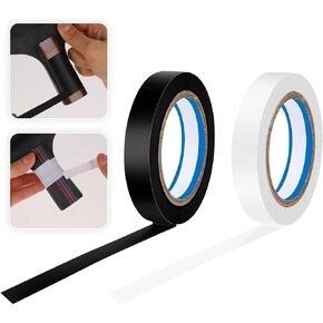 2 Rolls Grip Finishing Tape, 0.39 Inch × 11 Yards PVC Tennis Badminton Racquet Grip Tape Tennis Racket Wrap Grip Accessories Vinyl Extra Raquet Finishing Grip Sticky Seal for Tennis Badminton
