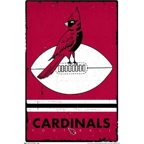 Trends International Arizona Cardinals Retro Logo Wall Poster 22.375" x 34"
