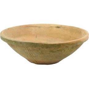 HomArt Rustic Terra Cotta Bowl, Medium, Antique Red, 1-Count