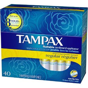 Tampax Regular, 40-Count Packages (Pack of 2)