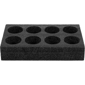 ABOOFAN Coffee Tray Cup Holder, 8 Holes Takeout Coffee Cup Bottle Carrier Takeout Cup Holders Foam Hot or Cold Drinks Carrier Cup Trays Beverage Trays for Package Deliverys Black