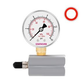 0-100psi/kpa Gas Test Pressure Gauge, 2" Dial Size, 3/4" FNPT Connection, Zinc Plated Steel Body Assembly, 3-2-3% Accuracy
