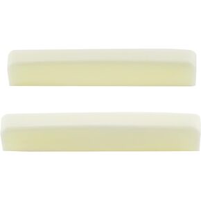 Musiclily Pro Universal Jumbo Guitar Unbleached Bone Nut Blank for Acoustic and Electric Guitar (Set of 2)