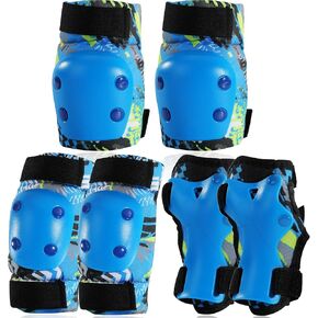 Knee Pads Elbow Pads Wrist Guards 6 in 1 Protective Gear Set for Skateboarding Scooter Inline Roller Skating BMX etc