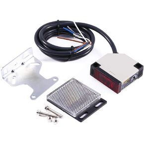 Indoor Outdoor Wall Mounted Photoelectric Sensor Switch AC 90-250V 3A E3JK-R4M1 Retroreflective Photoelectric Beam Sensor Proximity Switch Sensor