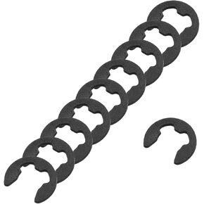 uxcell 50 Pcs External Retaining Rings, 7.7mm 3/8" 65Mn Carbon Steel E-Clip External Circlip Snap Rings Round Wire Snap Rings for Valves Electrical Appliances