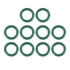 uxcell Fluorine Rubber O-Rings, 22mm OD 15mm ID 3.5mm Width FKM Seal Gasket for Machinery Plumbing, Green, Pack of 10