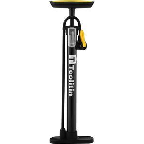 Bike Pump with Gauge,High Pressure,Floor Bicycle Pump Compatible with Presta and Schrader Valve,Bike Tire Pump for Road Bike,MTB,Hybrid,Balls…