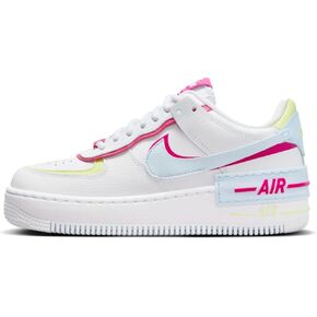 Nike Air Force 1 Shadow Women's Shoes (FQ8885-100, White/Fireberry/Light Lemon) Size 12