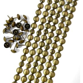 Let's Decorate 5Meters 7/16" Upholstery Tacks Strips/Decorative Nail Trims of Sofa Headboard Bench,Sofa Headboard Nailhead Tapes, Single Tacks Matched, Easy Install (11mm Antique)