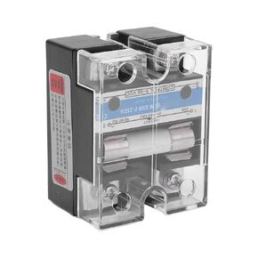 Oumefar Solid State Relay, SSR-F-25DA DC to AC Single Phase Solid State Relay with Zero Crossing Trigger Single Phase SSR Easy Installation and Store Solid State Relay Module