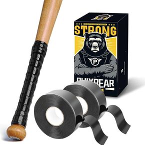 Baseball Bat Grip Tape, 1.1mm 2 Rolls - Multi Sport Handle Tape for Golf Tennis Softball and Hockey, Enhanced Self-Fusing Silicone for Reliable Traction and Shock Absorption