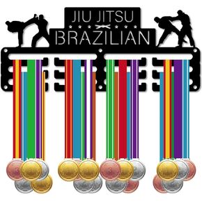 CREATCABIN Football Medal Holder Display Soccer Medal Hangers Rack Sports Metal Hanging Awards Iron Small Mount Decor Awards for Men Wall Home Badge Race Medalist Gift Christmas Black 11.4 x 5 Inch