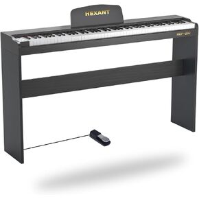 88 Key Digital Piano Keyboard, Semi-Weighted Electric Piano Keyboard with Multifunctional Keyboard/110 Demo Songs/900 Tones/700 Rhythms/64 Polyphony/Sustain Pedal for Adult/Beginner