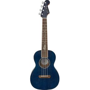 Fender Dhani Harrison Tenor Ukulele, Sapphire Blue, with Gig Bag