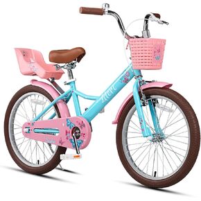 Sasha 12 14 16 20 Inch Kids Bike for Girls Ages 2-13 Years Old Children Bicycle with Doll Bike Seat & Basket & Kickstand, Multiple Colors