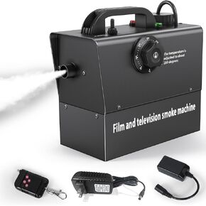 HOLDLAMP Fog Machine 400W 21000mAh Rechargeable Smoke Machine Fog Small Portable, Manual & Remote Control, Adjustable Temperature for Halloween Outdoor Photography Film Television