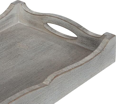 Kate and Laurel Astral Decorative Wood Tray, 10x24, Gray in Saudi Arabia