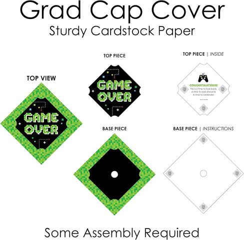 Big Dot of Happiness Grad Baseball - 2024 Graduation Cap Decorations Kit - Grad Cap Cover in Saudi Arabia