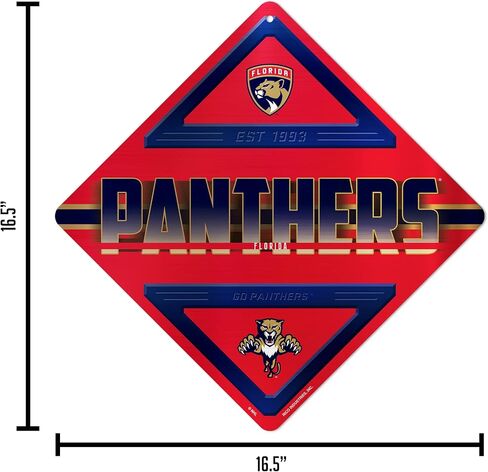 Rico Industries NHL Hockey Metal Sign 16.5" x 16.5" Home Décor - Bedroom - Office - Man Cave in Saudi Arabia