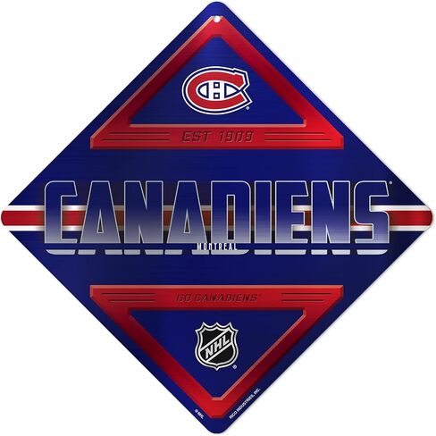 Rico Industries NHL Hockey Metal Sign 16.5" x 16.5" Home Décor - Bedroom - Office - Man Cave in Saudi Arabia