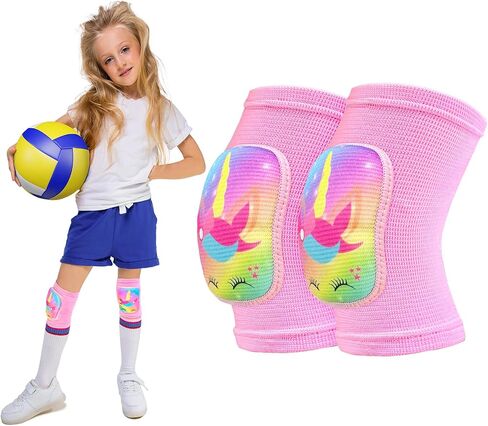 Volleyball Knee Pads for Kids Girls, Sponge Knee Brace Breathable Flexible Elastic Knee Support for Volleyball Football Dance Skating Basketball Sports, 3-7 Years in Saudi Arabia