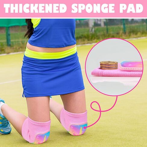 Volleyball Knee Pads for Kids Girls, Sponge Knee Brace Breathable Flexible Elastic Knee Support for Volleyball Football Dance Skating Basketball Sports, 3-7 Years in Saudi Arabia