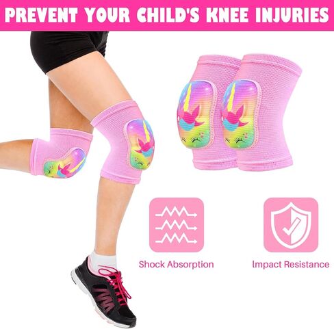 Volleyball Knee Pads for Kids Girls, Sponge Knee Brace Breathable Flexible Elastic Knee Support for Volleyball Football Dance Skating Basketball Sports, 3-7 Years in Saudi Arabia