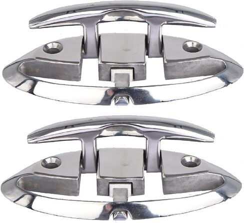 NovelBee 2pcs 7-1/2" Boat Folding Cleats,316 Stainless Steel Heavy Duty Flip-up Dock Deck Cleats for Boat Marine in Saudi Arabia