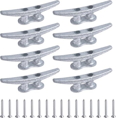 CHANGE MOORE Dock Cleats | Weatherproof Galvanized Cast Iron Boat Cleat Tie Downs for Marine Pier or Decorative Nautical Maritime Decor (1,2,4, 8 16 Pack) in Saudi Arabia