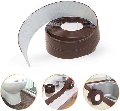 Caulk Tape, Self Adhesive Kitchen Sealant Strip Bathtub Shower Tile Wall Sticker Sealing Sealer Waterproof Bathroom Toilet Caulking Roll Countertop Sink Floor Wall Corner Edge Protector Washbasin in Saudi Arabia