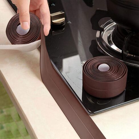 Caulk Tape, Self Adhesive Kitchen Sealant Strip Bathtub Shower Tile Wall Sticker Sealing Sealer Waterproof Bathroom Toilet Caulking Roll Countertop Sink Floor Wall Corner Edge Protector Washbasin in Saudi Arabia