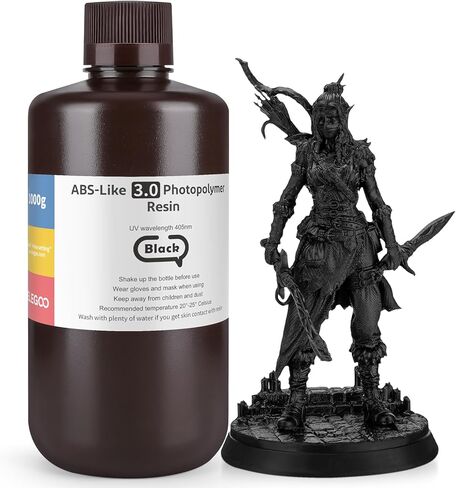 ELEGOO راتينج طابعة ثلاثية الأبعاد يشبه ABS 3.0، 405 نانومتر معالج بالأشعة فوق البنفسجية LCD راتنج عالي الدقة سريع المعالجة غير هش فوتوبوليمير راتنج لطباعة LCD رمادي 2 كجم in Saudi Arabia