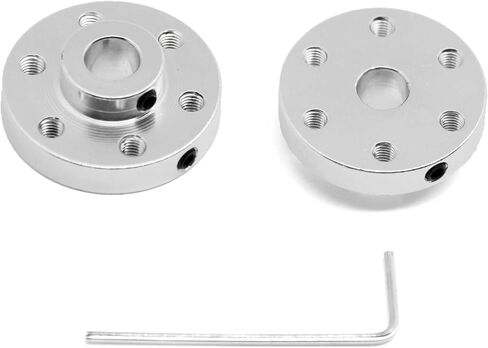 Zeberoxyz 2 قطعة وصلة عمود شفة صلبة سوداء مع خيط M3 لدليل محرك عمود 6 مم موصل المحرك لأجزاء الطابعة ثلاثية الأبعاد DIY (أسود) in Kuwait