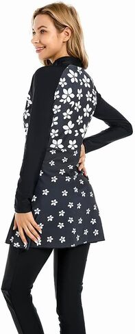 ShuoBeiter Modest Muslim Swimwear for Women Patchwork Hijab Sport Long Sleeves Swimsuit Islamic Burkinis Bathing Suit in Saudi Arabia