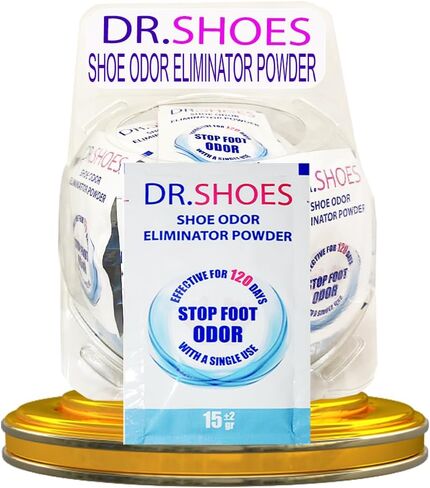 Put an end to foot odor with DR.SHOES - A definitive solution to shoe deodorizer - Foot and shoe odor eliminator powder - Fast and effective solution - Designed for the whole family (Pieces 5) in Saudi Arabia