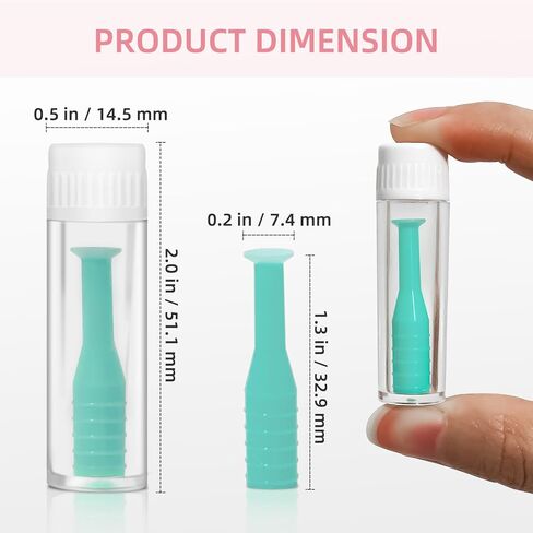 Contact Lens Extraction Tool 4 Piece Silicone Hollow for RGP and Scleral Lenses - Plunger Suction Cups - Blue in Saudi Arabia