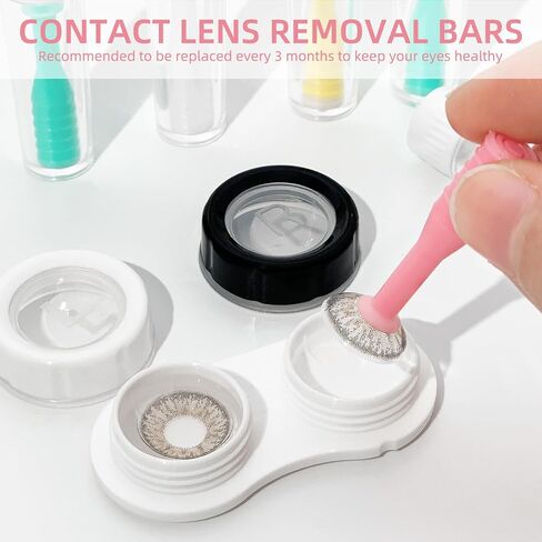 Contact Lens Extraction Tool 4 Piece Silicone Hollow for RGP and Scleral Lenses - Plunger Suction Cups - Blue in Saudi Arabia
